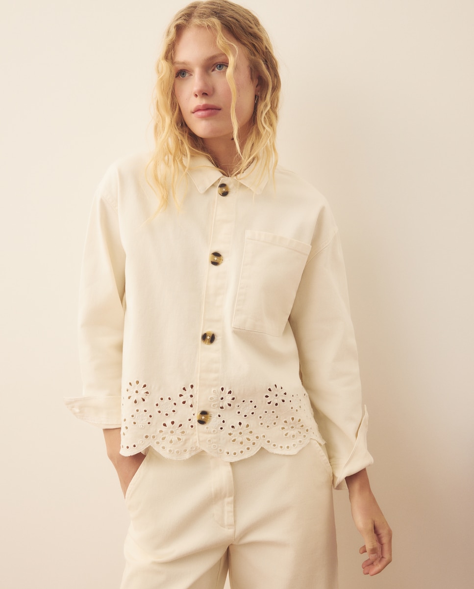 Sobrecamisa Bordada Perfurada