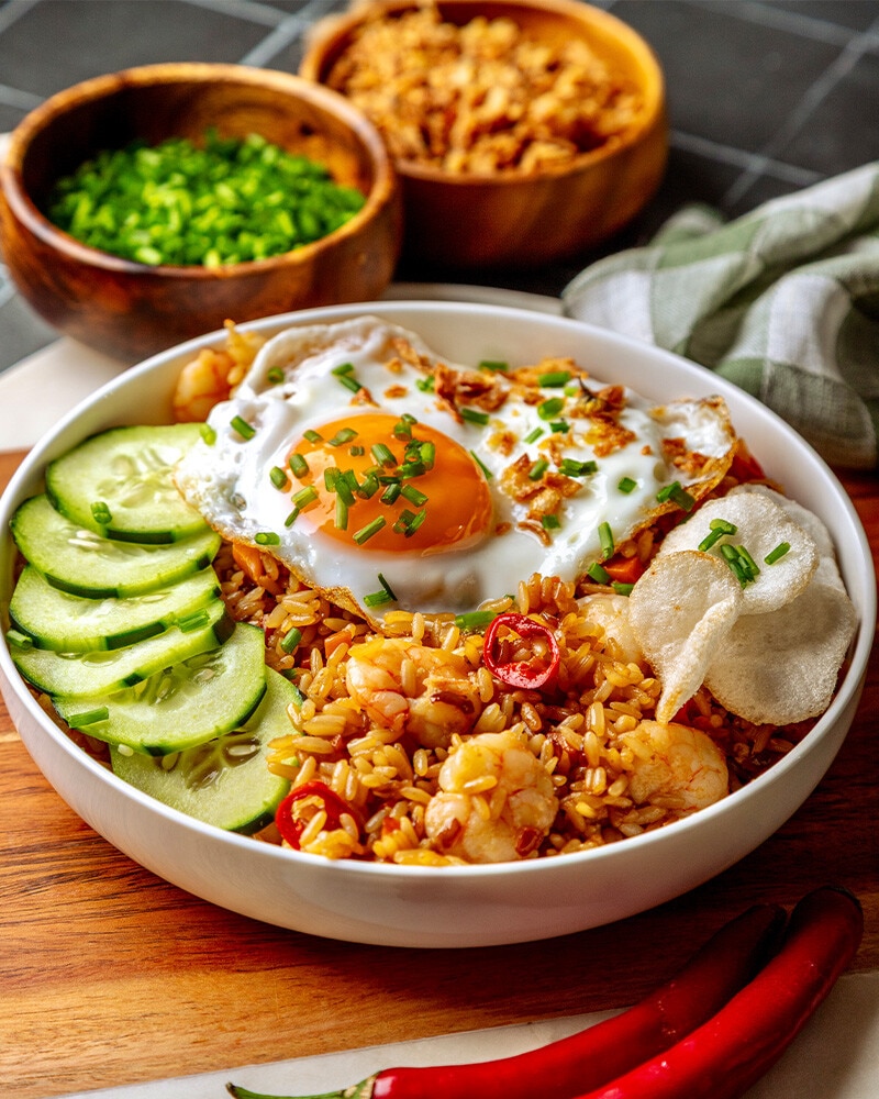 Nasi Goreng de Camarão